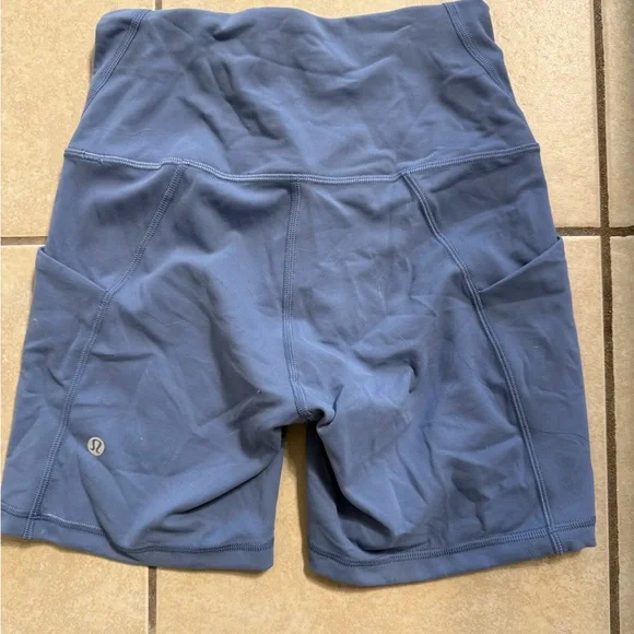 Lululemon Wunder Train High-Rise Short with Pockets 6" in Oasis Blue - Picture 3 of 6